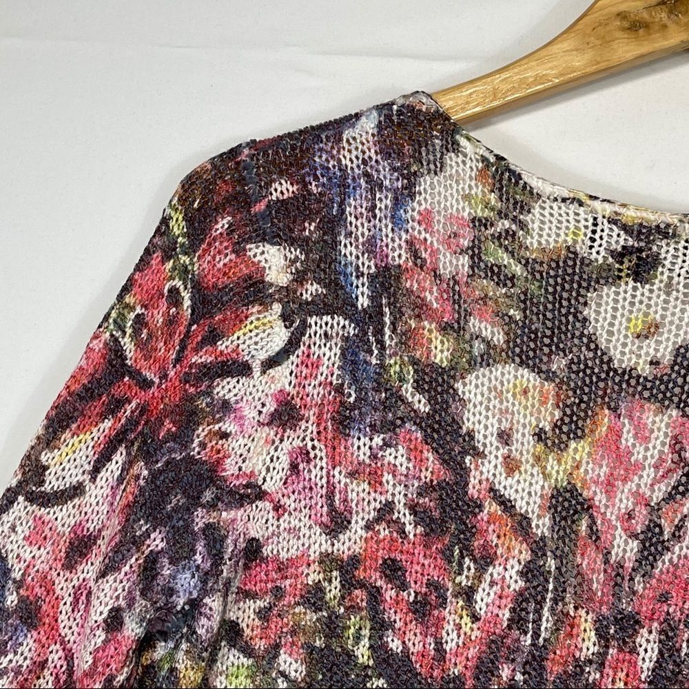 Color Works Floral Button Up Cardigan - Picture 11 of 13